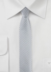 Corbata de negocios estrecha gris plateado motivo