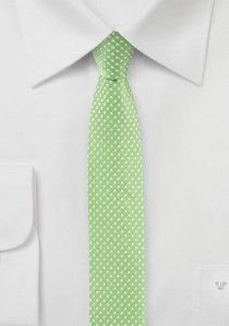 Corbata de negocios delgada de color verde pálido