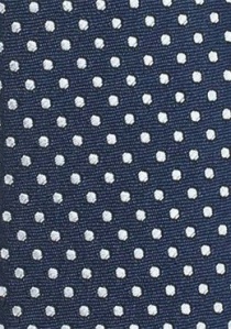Corbata de caballero estrecha azul marino motivo