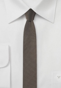 Corbata de negocios de forma extra estrecha marrón