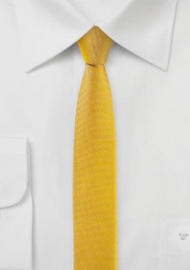 Corbata de caballero extra estrecha amarilla