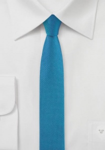Corbata extra estrecha azul cian