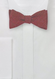 Pajarita Self Tie de lana roja mediana