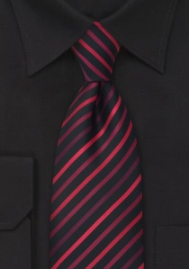 Corbata negra rayas rojas