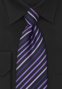 Corbata negro violeta