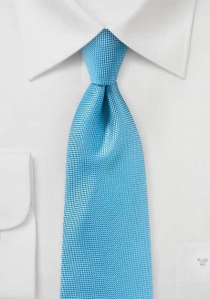 Corbata para hombre de textura fina azul turquesa