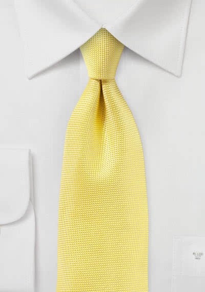 Corbata para hombre de estructura suave y color amarillo | Corbatas.es