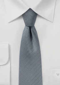 Corbata de caballero estructura a rayas gris