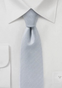 Corbata estructura a rayas gris claro