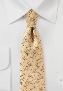 Corbata de hombre estampado abstracto amarillo
