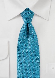 Corbata azul turquesa estructurada