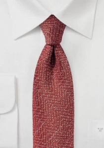 Corbata de negocios estructurada en rojo cereza