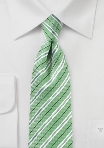 Diseño de rayas de algodón Kravatte verde claro
