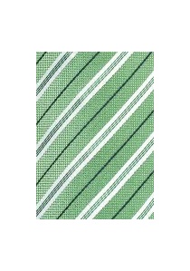Corbata de algodón diseño de rayas verde pálido