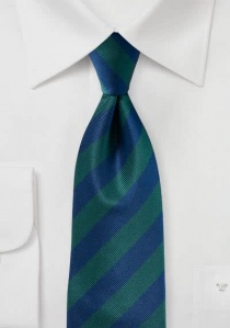 Corbata de negocios diseño a rayas navy verde