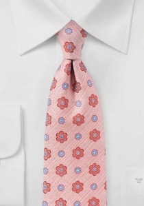 Corbata de hombre con estampado floral Rosé