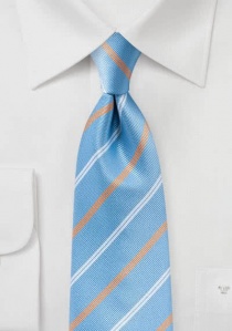 Business Tie Business Stripe Azul Claro