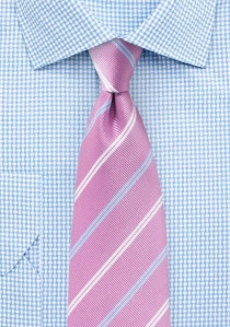 Corbata Business Stripe Rosa