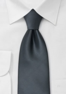 Corbata  con goma elástica gris oscuro