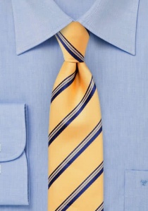 Corbata a rayas amarillo dorado