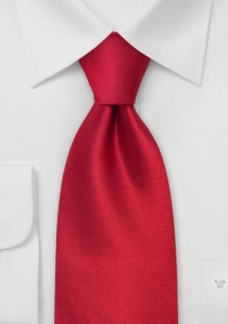 Corbata lisa rojo fuego festiva