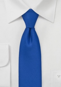 Corbata de hombre estrecha texturizada en azul