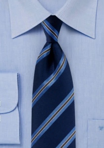 Corbata de negocios con patrón de raya azul oscuro