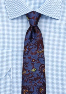 Patrón de zarcillos de corbata azul claro