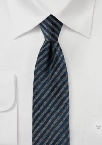 Elegante corbata de negocios gris plateado azul