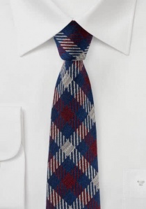 Corbata de lana de negocios real de color rojo
