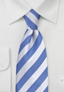 Corbata infantil a rayas en azul cielo/blanco